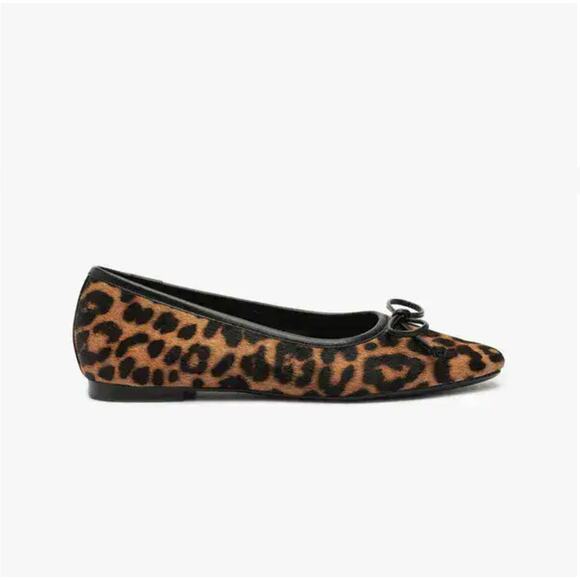SCHUTZ New in Box Arissa Leopard Ballerina Square Toe Flats in Leopard // 9.5 - Picture 2 of 9